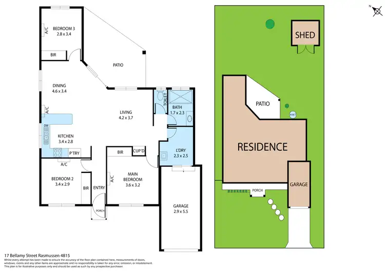 Floorplan of Homely house listing, 17 Bellamy Street, Rasmussen QLD 4815