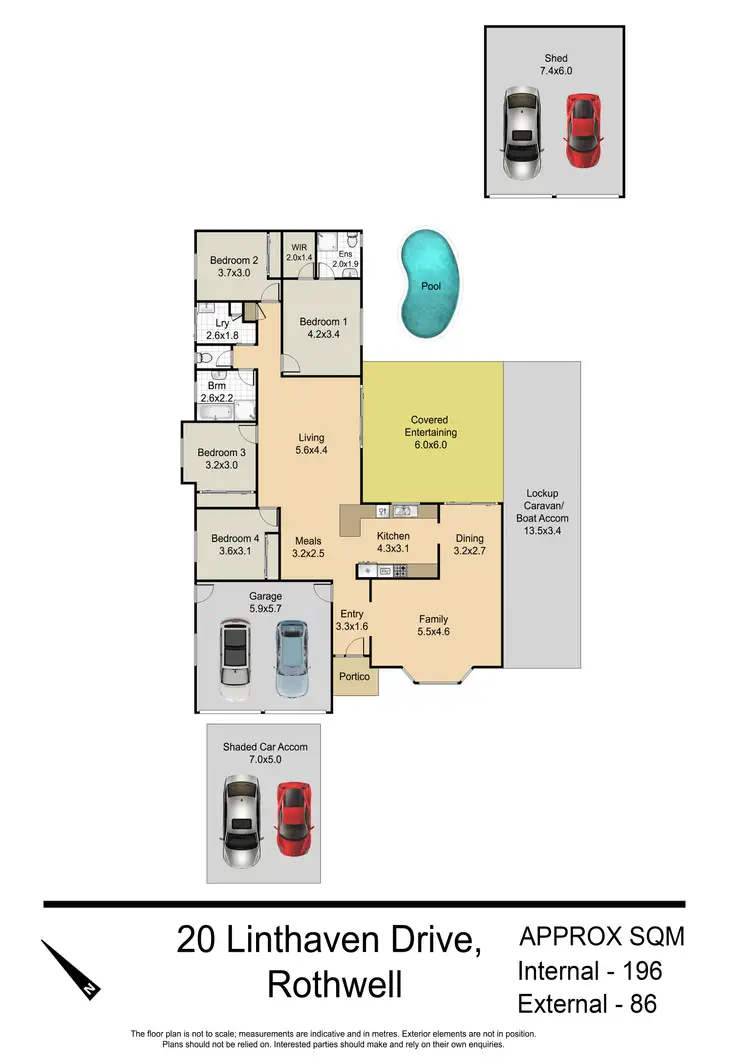 Floorplan of Homely house listing, 20 Linthaven Drive, Rothwell QLD 4022