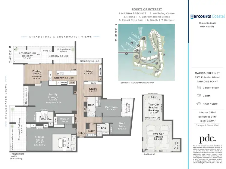 Floorplan of Homely apartment listing, 2501 Ephraim Island, Paradise Point QLD 4216