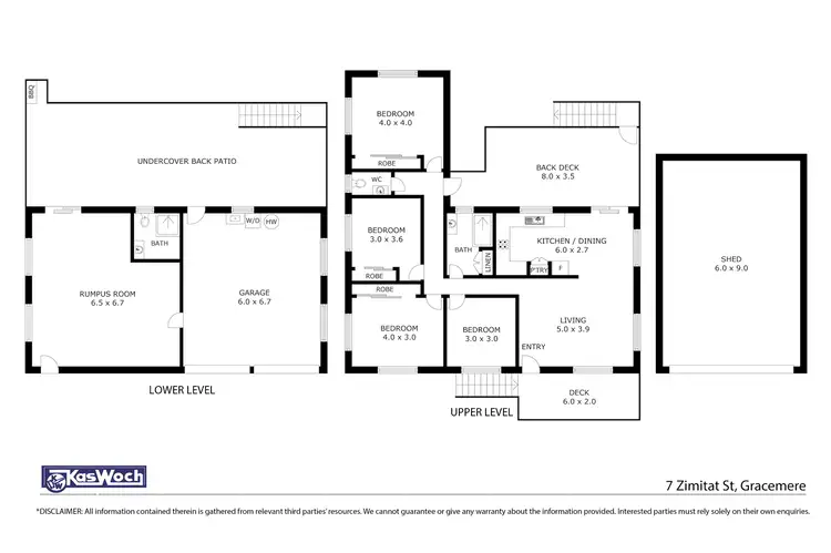 Floorplan of Homely house listing, 7 ZIMITAT STREET, Gracemere QLD 4702