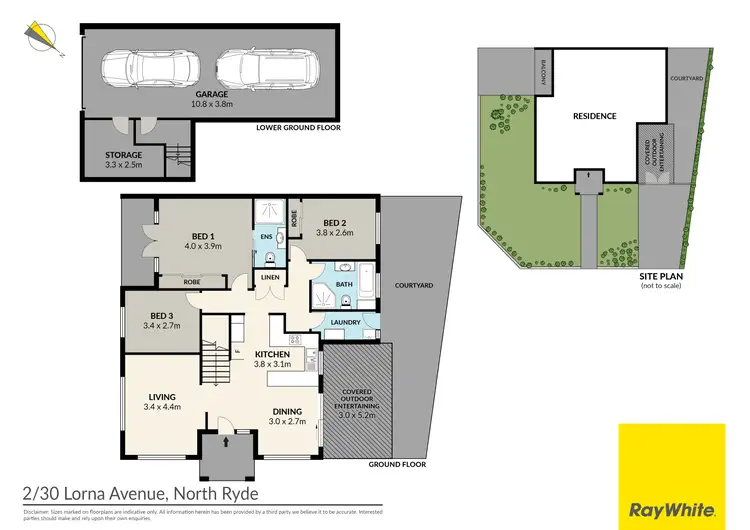 Floorplan of Homely semi-detached listing, 2/30 Lorna Avenue, North Ryde NSW 2113