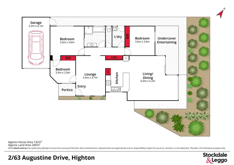 Floorplan of Homely townhouse listing, 2/63 Augustine Drive, Highton VIC 3216