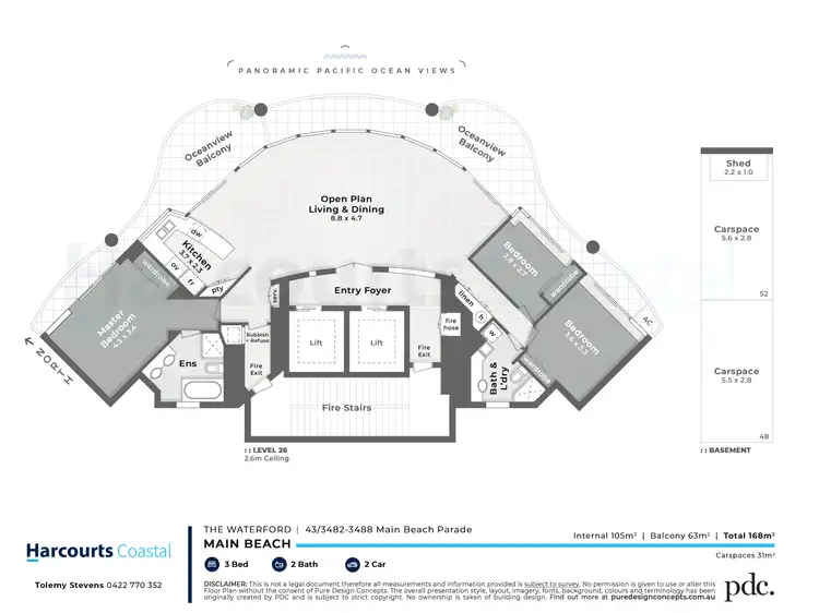Floorplan of Homely apartment listing, 43/3482-3488 Main Beach Parade, Main Beach QLD 4217