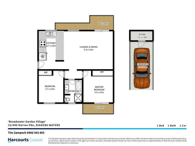 Floorplan of Homely apartment listing, 32/490 Marine Parade, Biggera Waters QLD 4216
