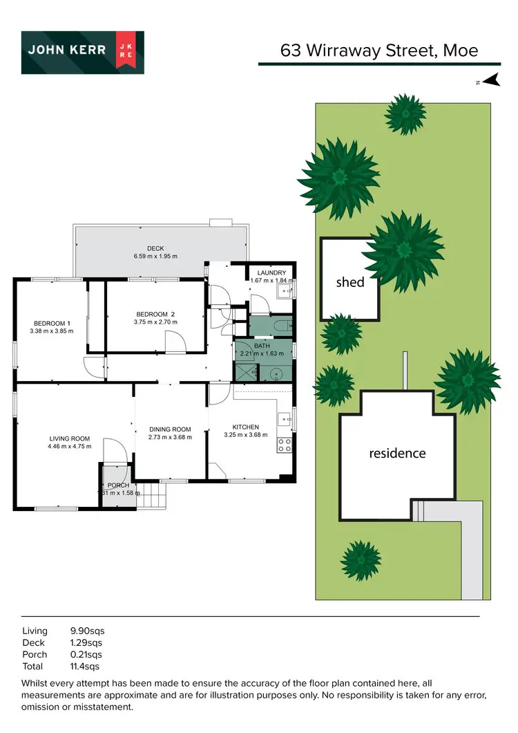 Floorplan of Homely house listing, 63 Wirraway Street, Moe VIC 3825