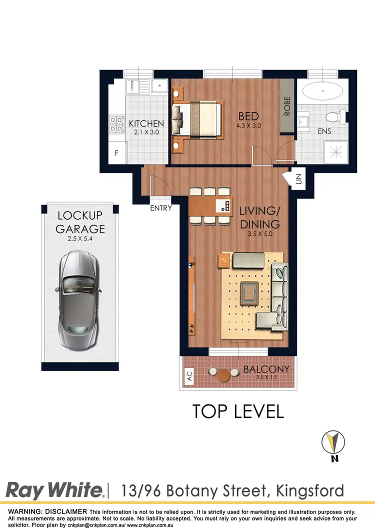 Floorplan of Homely apartment listing, 13/96 Botany Street, Kingsford NSW 2032