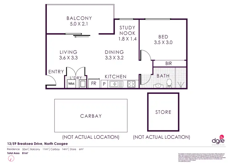Floorplan of Homely apartment listing, 13/59 Breaksea Drive, North Coogee WA 6163