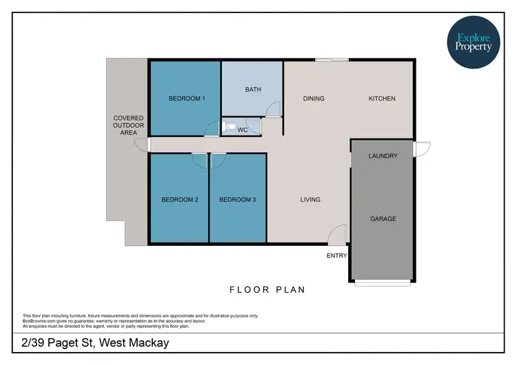 Floorplan of Homely unit listing, 2/39 Paget Street, West Mackay QLD 4740