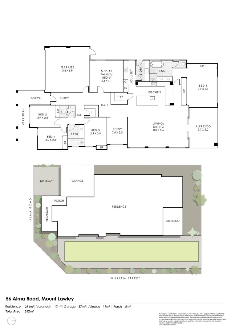 Floorplan of Homely house listing, 56 Alma Road, Mount Lawley WA 6050