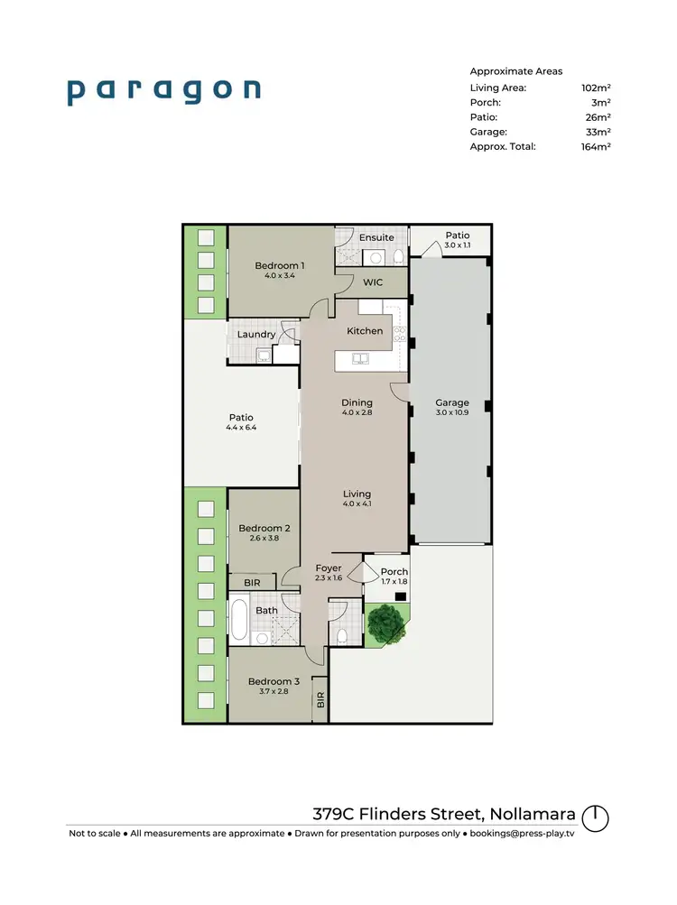 Floorplan of Homely villa listing, 379C Flinders Street, Nollamara WA 6061