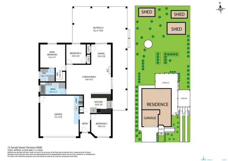 Floorplan of Homely house listing, 13 Sandy Street, Pomona QLD 4568