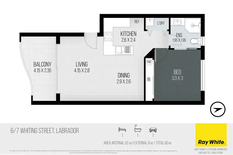 Floorplan of Homely apartment listing, 6/7 Whiting Street, Labrador QLD 4215
