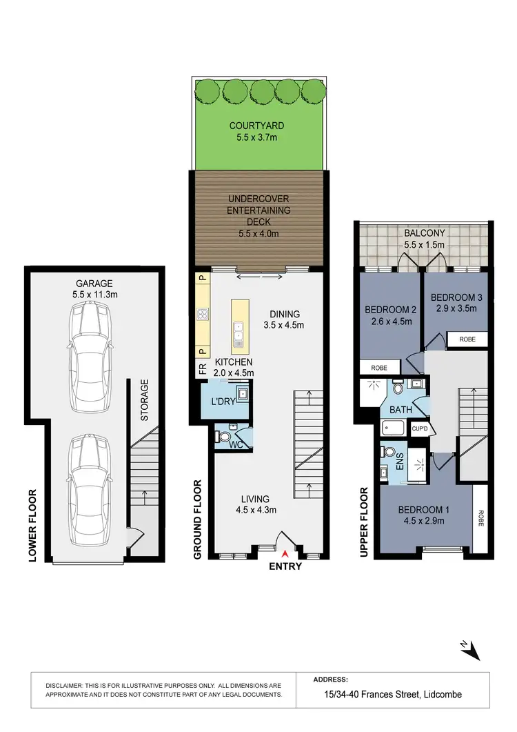 Floorplan of Homely townhouse listing, 15/34-40 Frances Street, Lidcombe NSW 2141