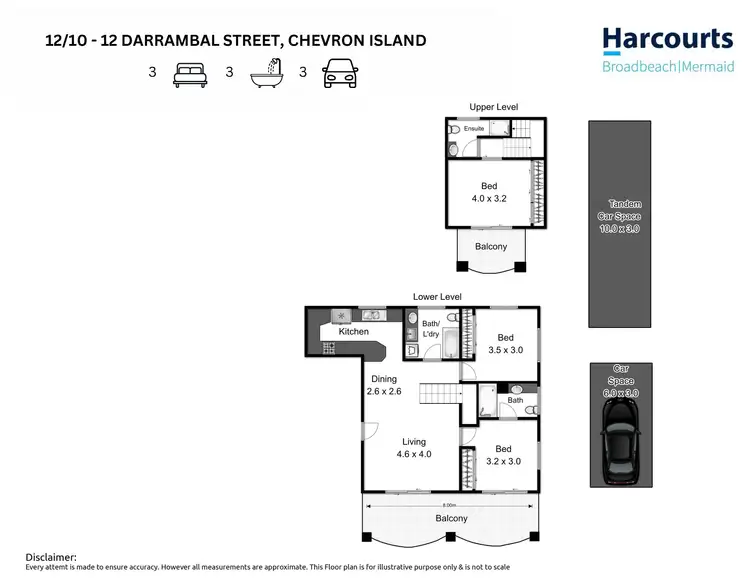 Floorplan of Homely apartment listing, 12/10-12 Darrambal Street, Chevron Island QLD 4217