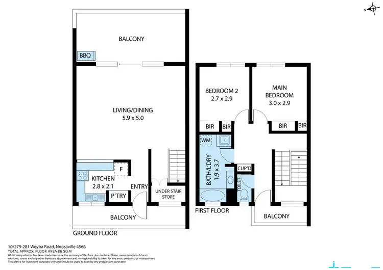 Floorplan of Homely unit listing, 10/279-281 Weyba Road, Noosaville QLD 4566