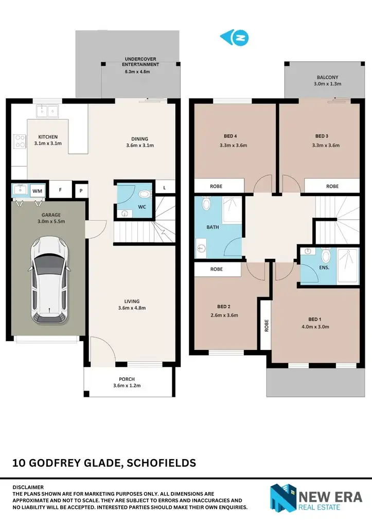 Floorplan of Homely townhouse listing, 10 Godfrey Glade, Schofields NSW 2762
