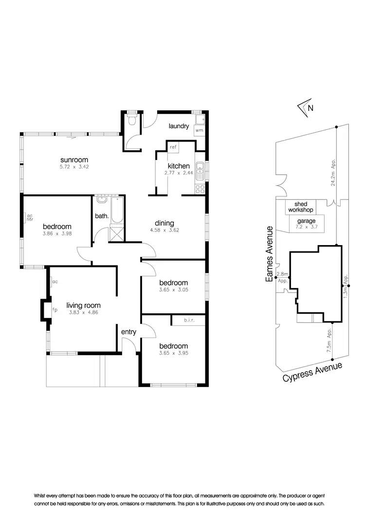 Floorplan of Homely house listing, 12 Cypress Avenue, Brooklyn VIC 3012