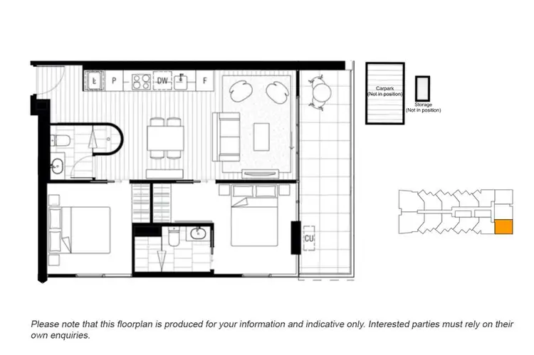 Floorplan of Homely apartment listing, 809/77 Queens Road, Melbourne VIC 3004