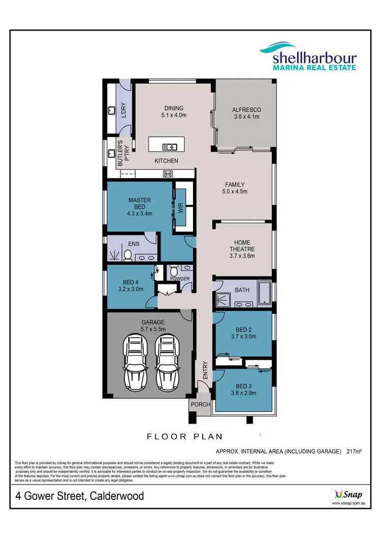 Floorplan of Homely house listing, 4 Gower Street, Calderwood NSW 2527