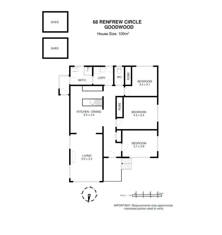 Floorplan of Homely house listing, 68 Renfrew Circle, Goodwood TAS 7010