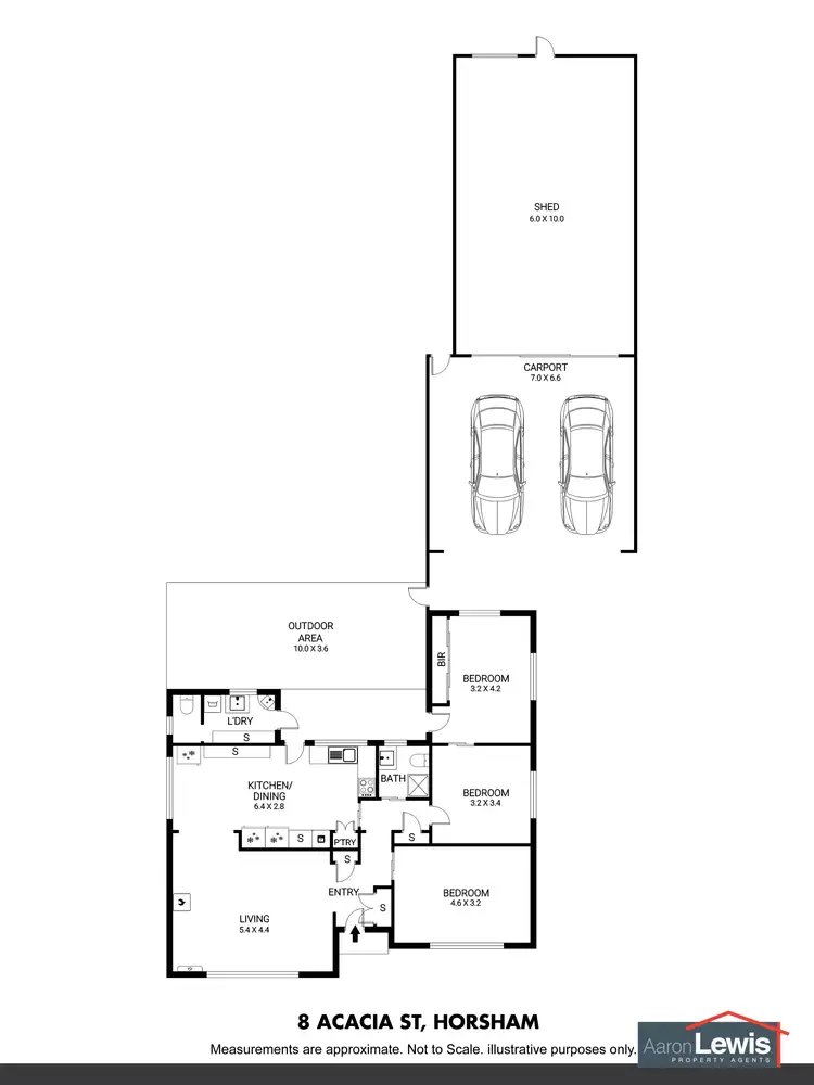 Floorplan of Homely house listing, 8 Acacia Street, Horsham VIC 3400