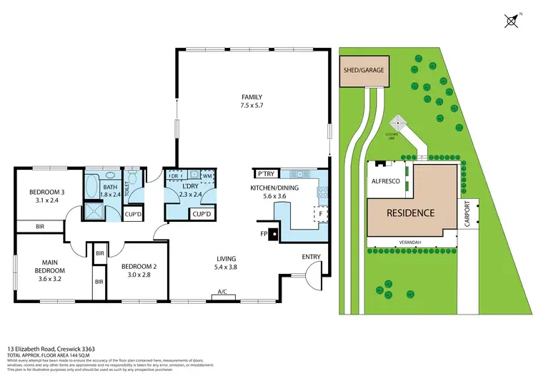 Floorplan of Homely house listing, 13 Elizabeth Road, Creswick VIC 3363
