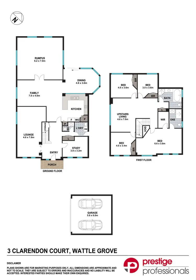 Floorplan of Homely house listing, 3 Clarendon Court, Wattle Grove NSW 2173