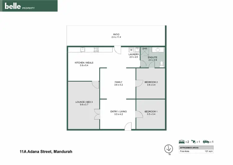 Floorplan of Homely house listing, 11A Adana Street, Mandurah WA 6210