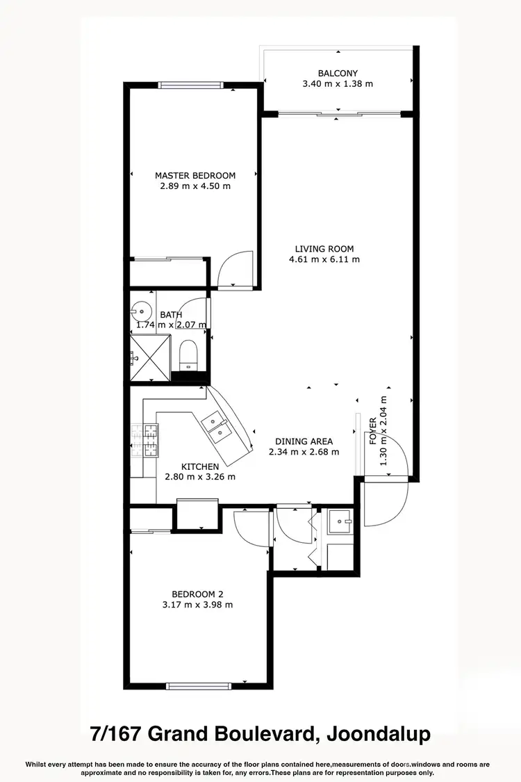 Floorplan of Homely apartment listing, 7/167 Grand Boulevard, Joondalup WA 6027