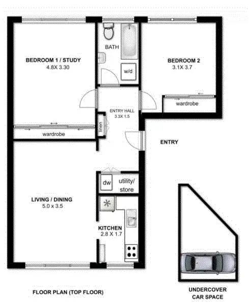 Floorplan of Homely apartment listing, 15/5A Frances Street, Randwick NSW 2031