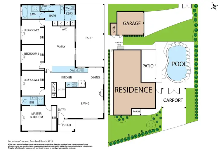 Floorplan of Homely house listing, 10 Joshua Crescent, Bushland Beach QLD 4818
