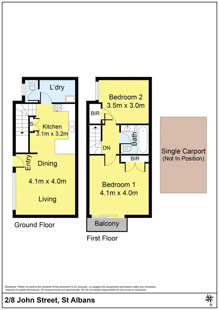 Floorplan of Homely unit listing, 2/8 John Street, St Albans VIC 3021