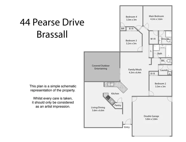Floorplan of Homely house listing, 44 Pearse Drive, Brassall QLD 4305