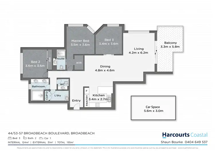 Floorplan of Homely apartment listing, 44/53-57 Broadbeach Boulevard, Broadbeach QLD 4218