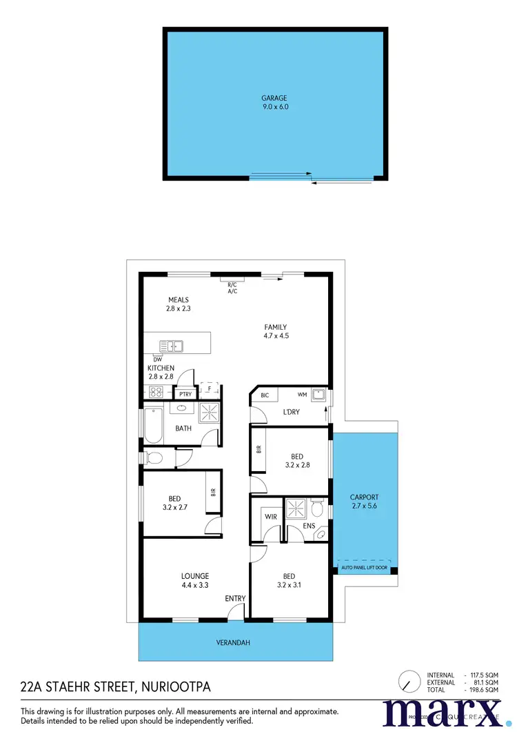 Floorplan of Homely house listing, 22A Staehr Street, Nuriootpa SA 5355