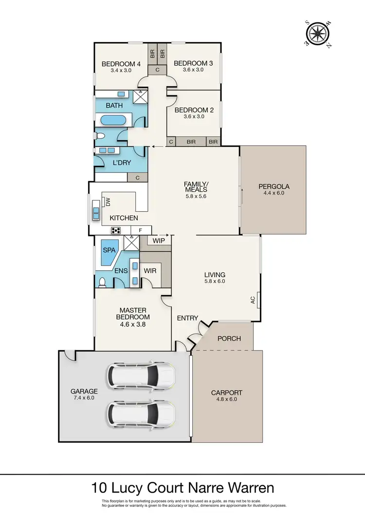 Floorplan of Homely house listing, 10 Lucy Court, Narre Warren VIC 3805
