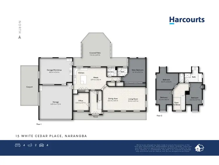 Floorplan of Homely house listing, 15 White Cedar Place, Narangba QLD 4504
