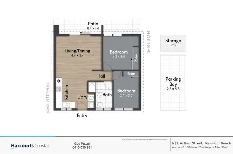 Floorplan of Homely unit listing, 1/39 Arthur Street, Mermaid Beach QLD 4218