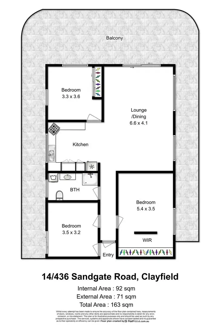 Floorplan of Homely apartment listing, 14/436 Sandgate Road, Clayfield QLD 4011