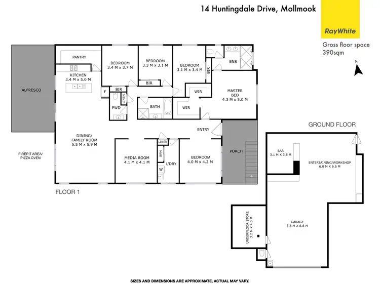Floorplan of Homely house listing, 14 Huntingdale Drive, Mollymook NSW 2539