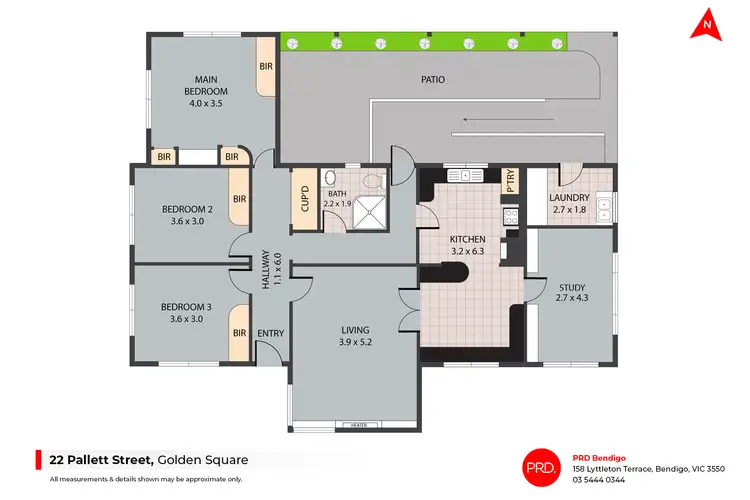 Floorplan of Homely house listing, 22 Pallett Street, Golden Square VIC 3555
