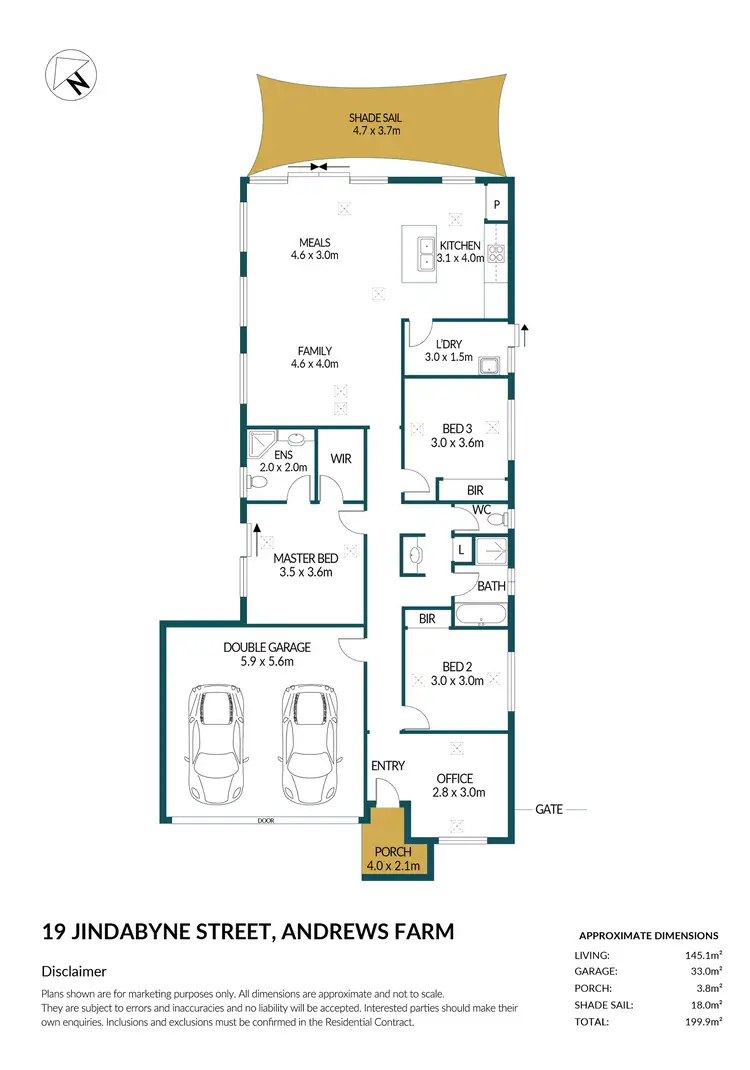 Floorplan of Homely house listing, 19 Jindabyne Street, Andrews Farm SA 5114