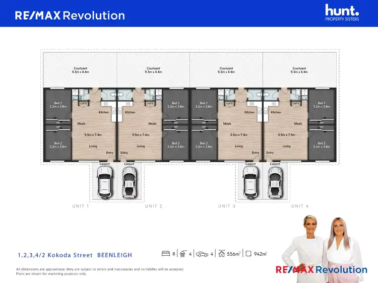 Floorplan of Homely block of units listing, Units 1-4 / 2 Kokoda Street, Beenleigh QLD 4207