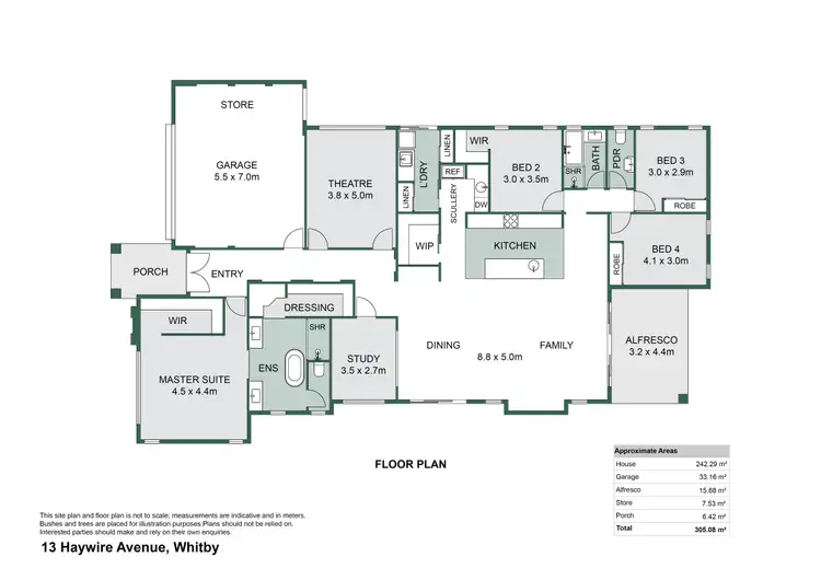 Floorplan of Homely house listing, 13 Haywire Avenue, Whitby WA 6123