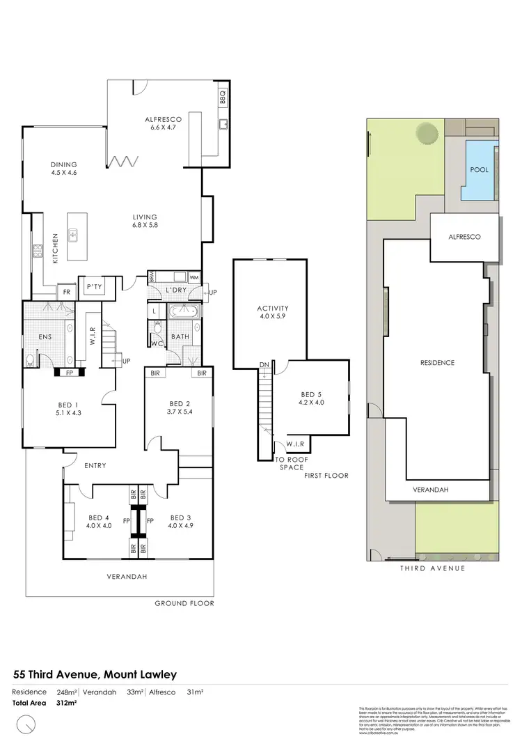 Floorplan of Homely house listing, 55 Third Avenue, Mount Lawley WA 6050