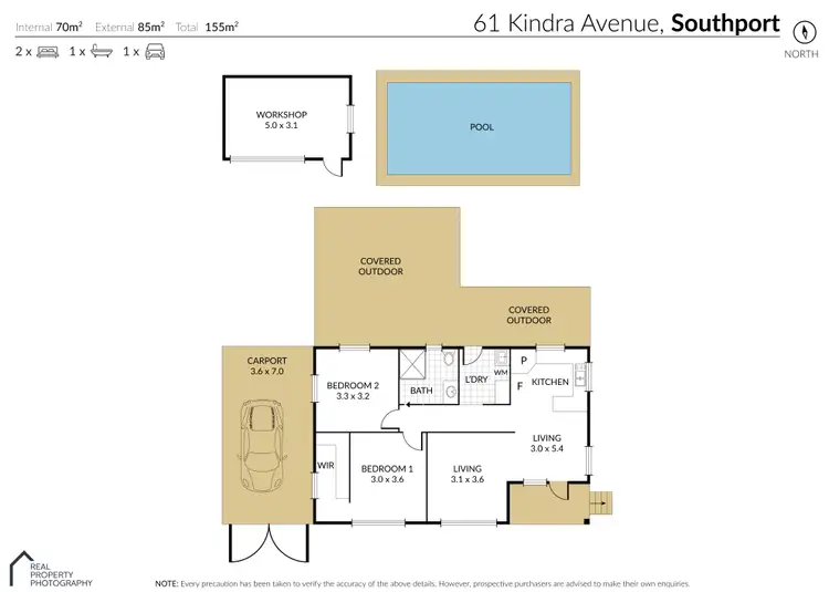 Floorplan of Homely house listing, 61 Kindra Avenue, Southport QLD 4215