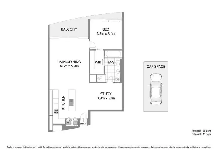 Floorplan of Homely flat listing, 20801/21 Elizabeth Avenue, Broadbeach QLD 4218