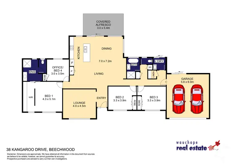 Floorplan of Homely rural property listing, 38 Kangaroo Drive, Beechwood NSW 2446