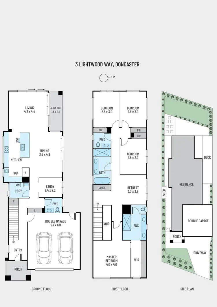 Floorplan of Homely house listing, 3 Lightwood Way, Doncaster VIC 3108