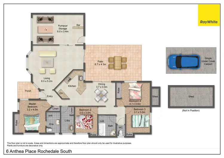 Floorplan of Homely house listing, 6 Anthea Place, Rochedale South QLD 4123